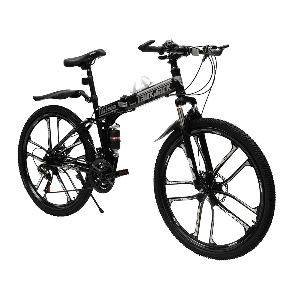 Foldable 26″ Mountain Bike with D...