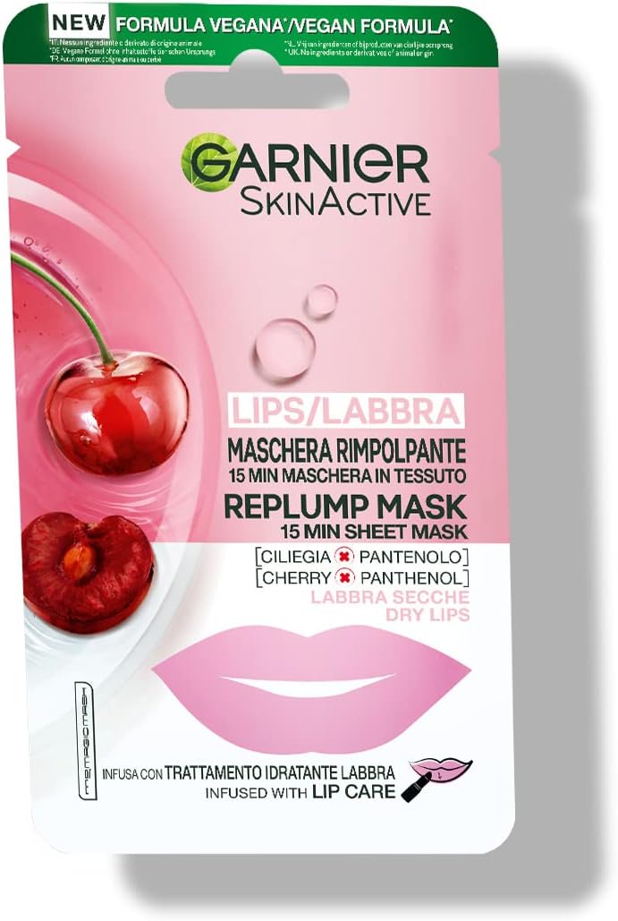 Garnier Lip Mask, Super Hydrating and Plumping, Cher...