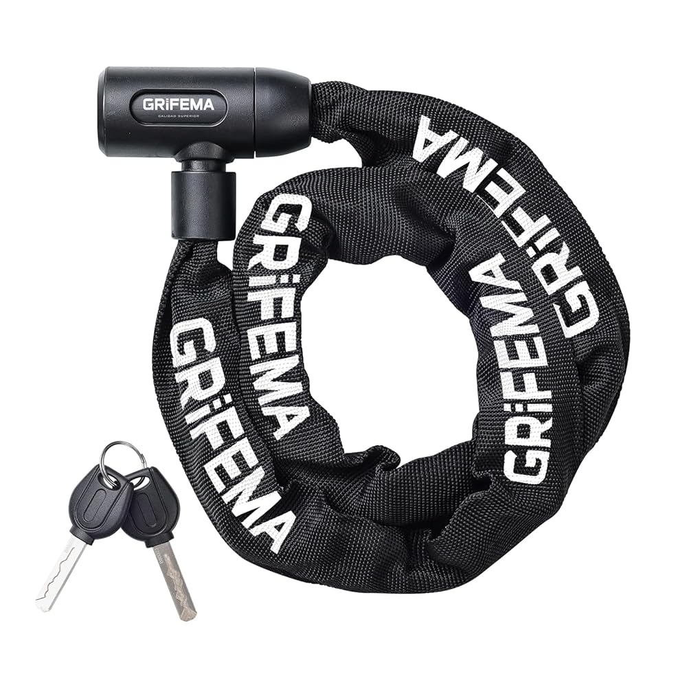 GRIFEMA GA1201-12 Bike Lock with Key, Chain Lock, 12...