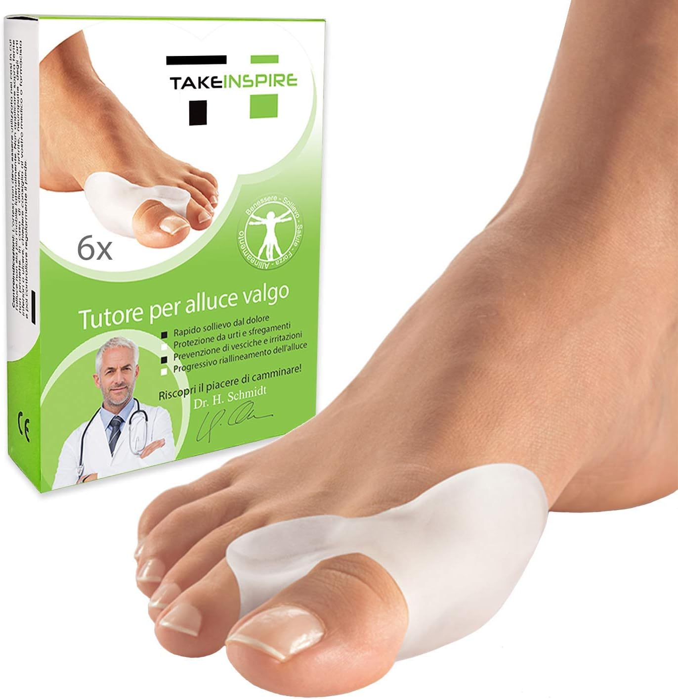 Inspire Tutore Alluce Valgo - Silicone Toe Separator