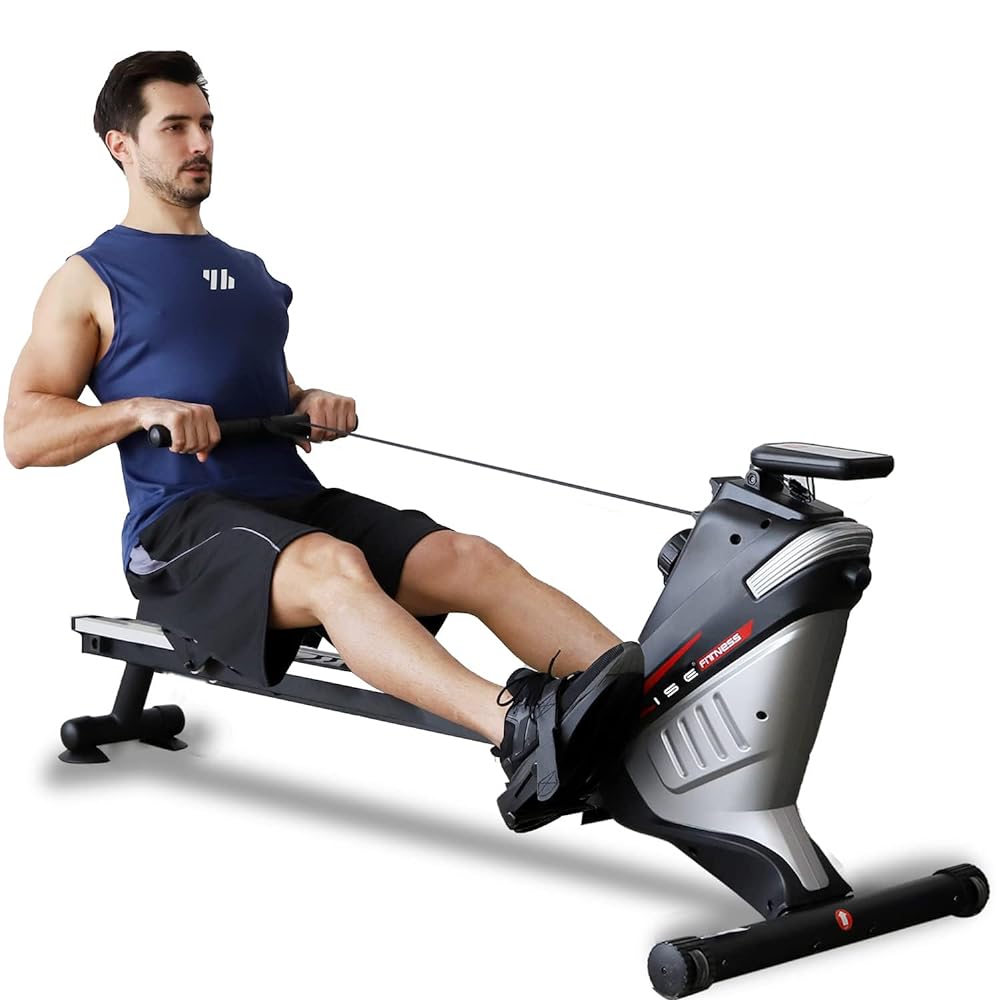 ISE Folding Home Rowing Machine, Magnet...