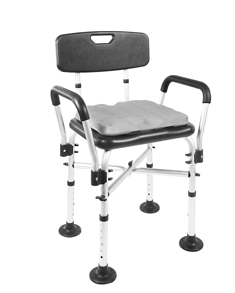 KMINA Shower Chair with Reinforced Doub...