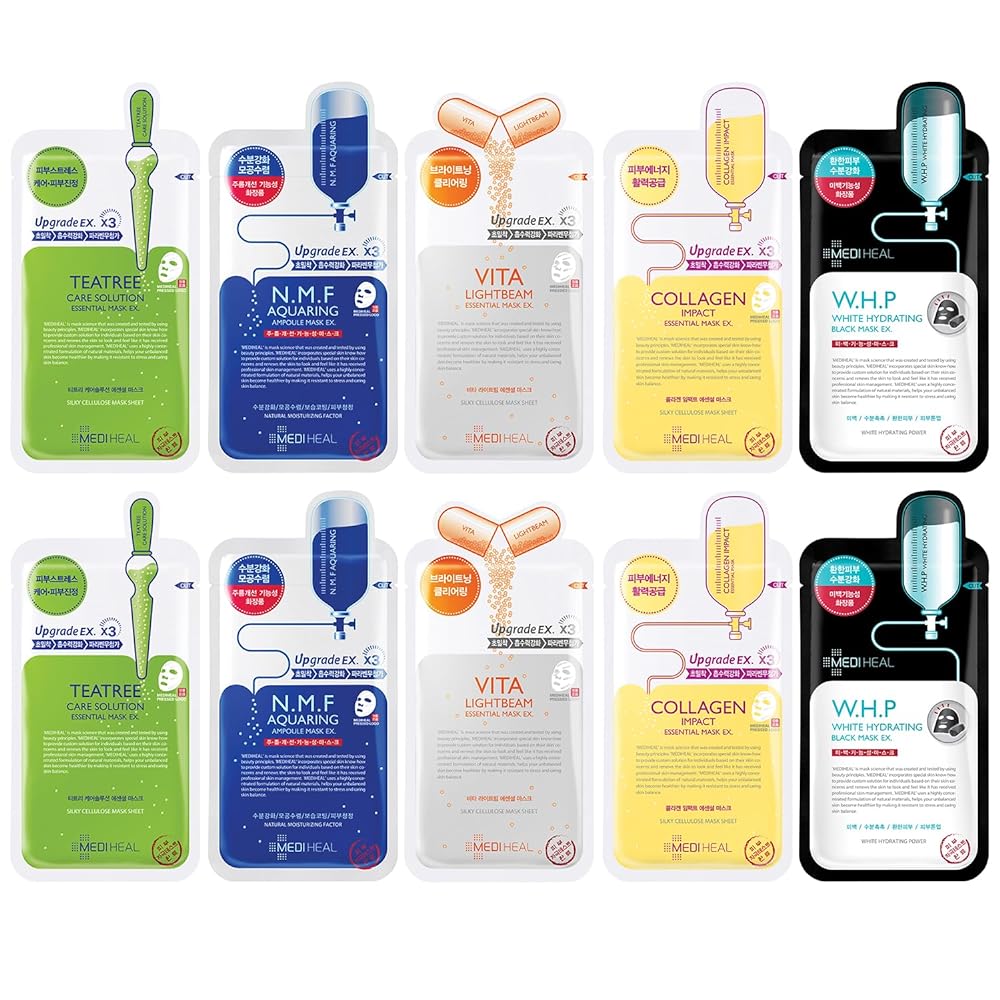 MEDIHEAL 5-Type Combo Mask Pack - Hydrating Daily Sk...