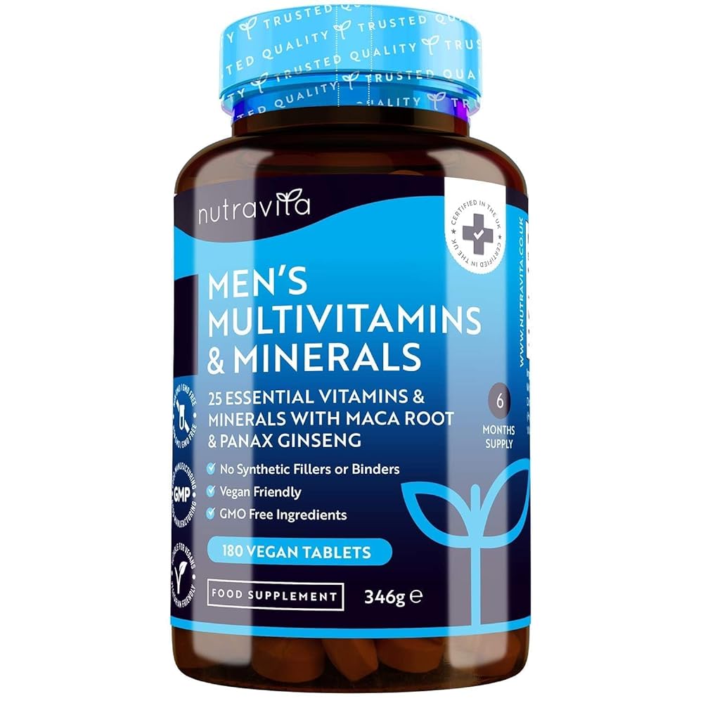 Men's Multivitamin - Nutravita 180 Vegan Tablets