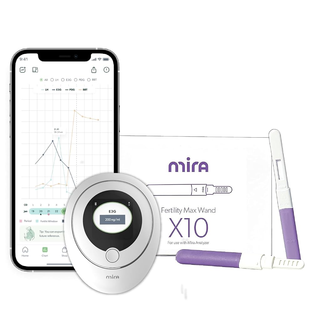 Mira MAX Fertility Test Kit with 10 Ovulation Test S...