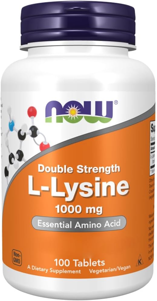 Now Foods L-Lysine 1000mg Vegan Tablets