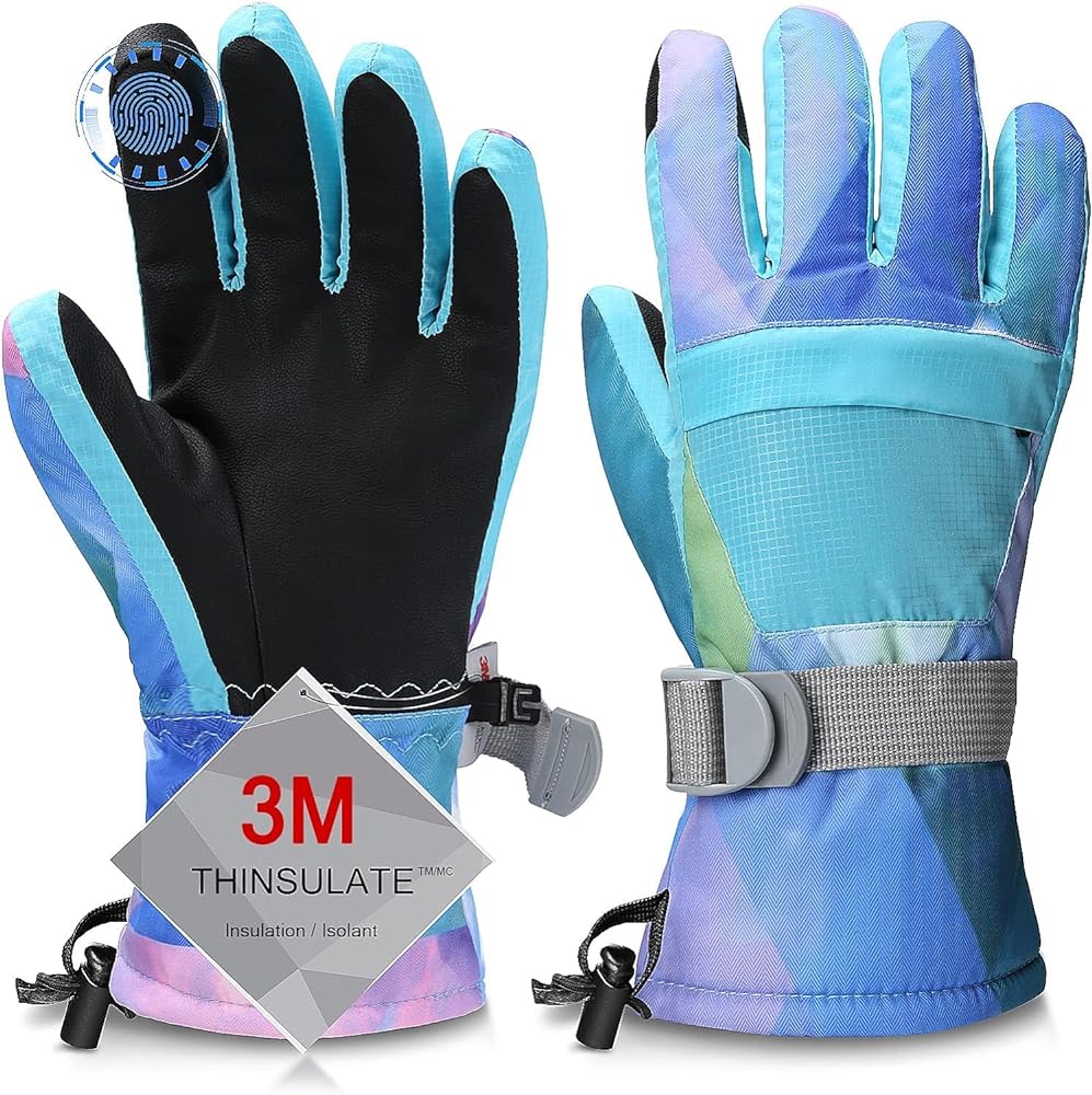 Odtmger Ski Gloves - Waterproof and Breathable, Warm...