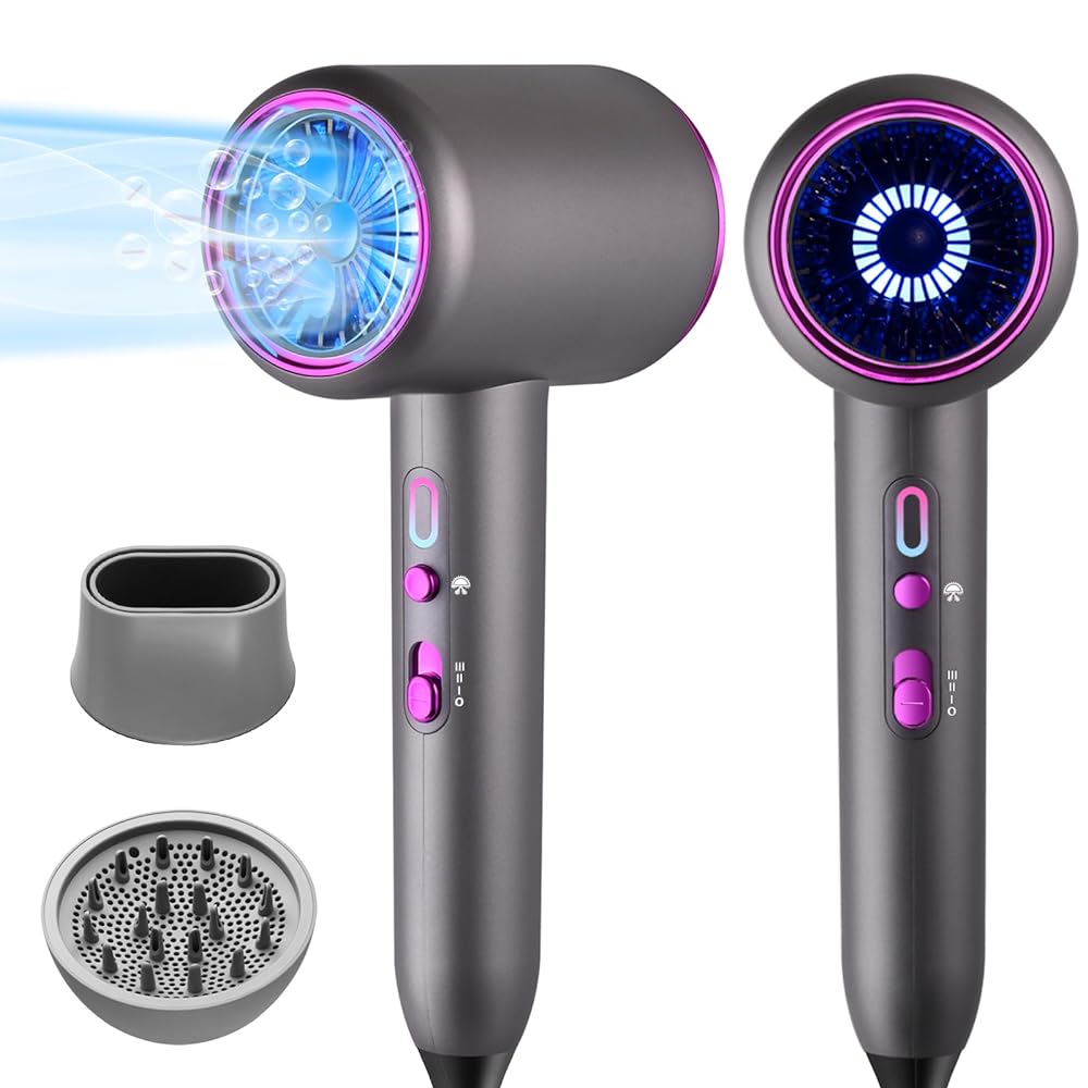 Saponhonix Ionic Hair Dryer 2400W with Hot/Cold Butt...