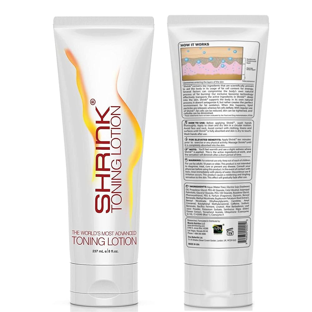 Shrink Toning Lotion - Heat Activated Skin Tightenin...