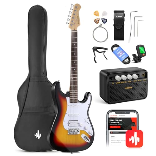 Sunburst Electric Guitar Kit with Amplifier and Acce...