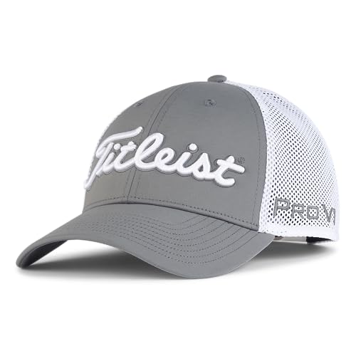 Titleist Mesh Cap, Carbon/White, One Size Men's