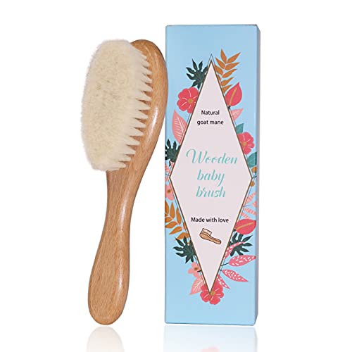 Tokcom Baby Hair Brush with Wooden Handle and Soft G...