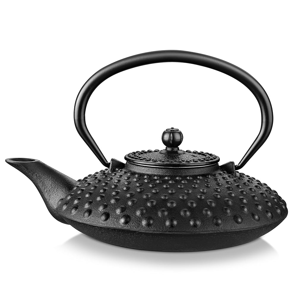 Velaze Cast Iron Japanese Style Teapot with Stainles...