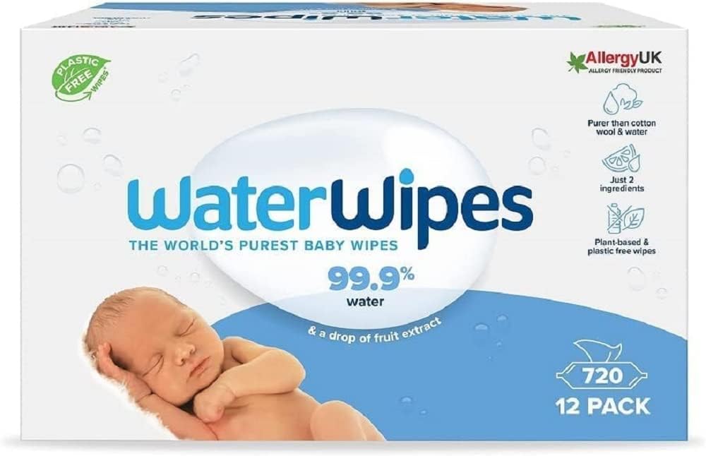 WaterWipes Original Baby Wipes, 720 Units, 12 Packs