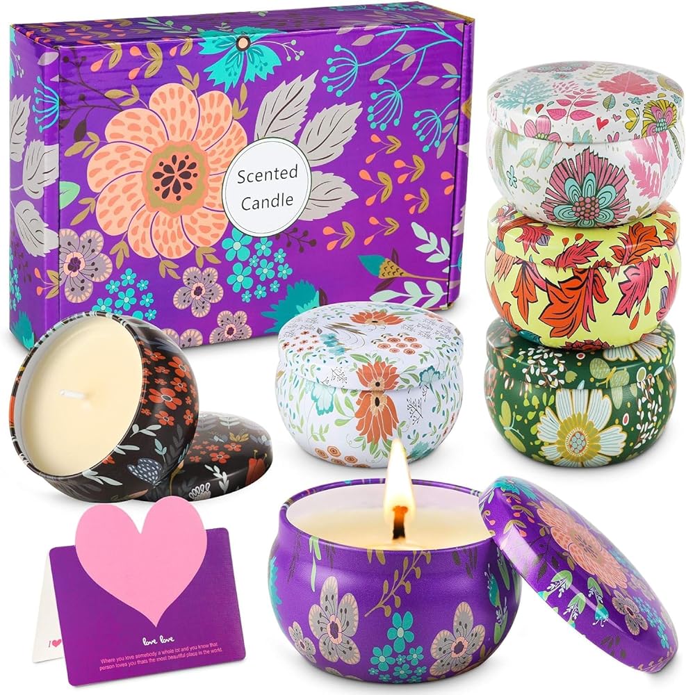 WONSEFOO Soy Wax Scented Candles Gift Set