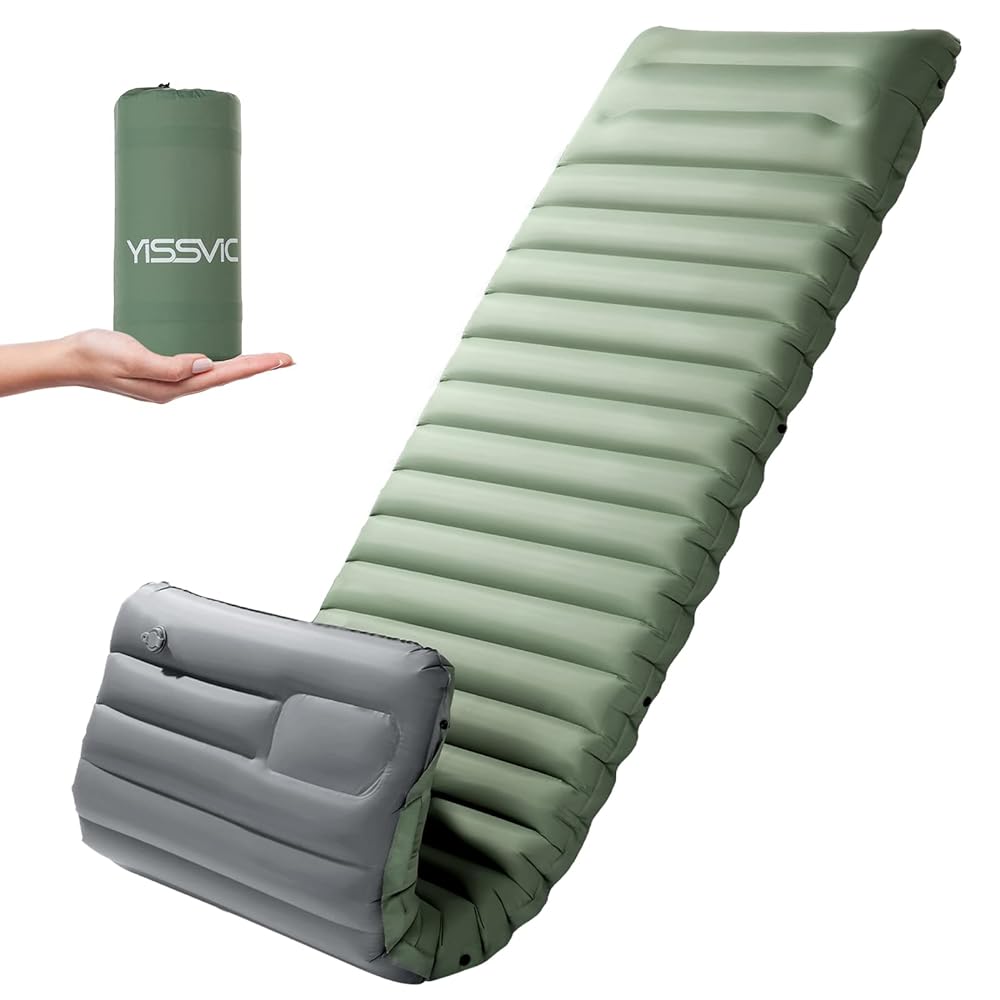 YISSVIC Inflatable Camping Mat with Pillow