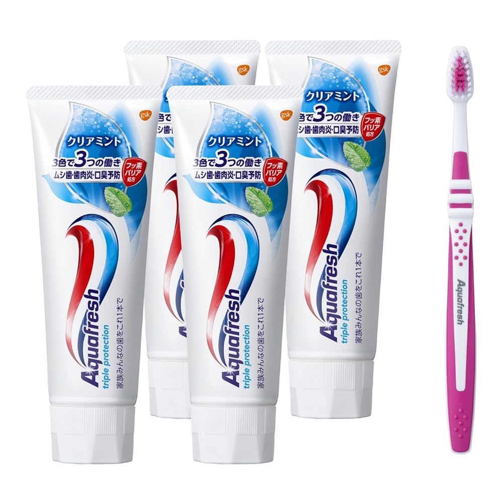 Aquafresh Clear Mint Toothpaste Bundle with Toothbrush