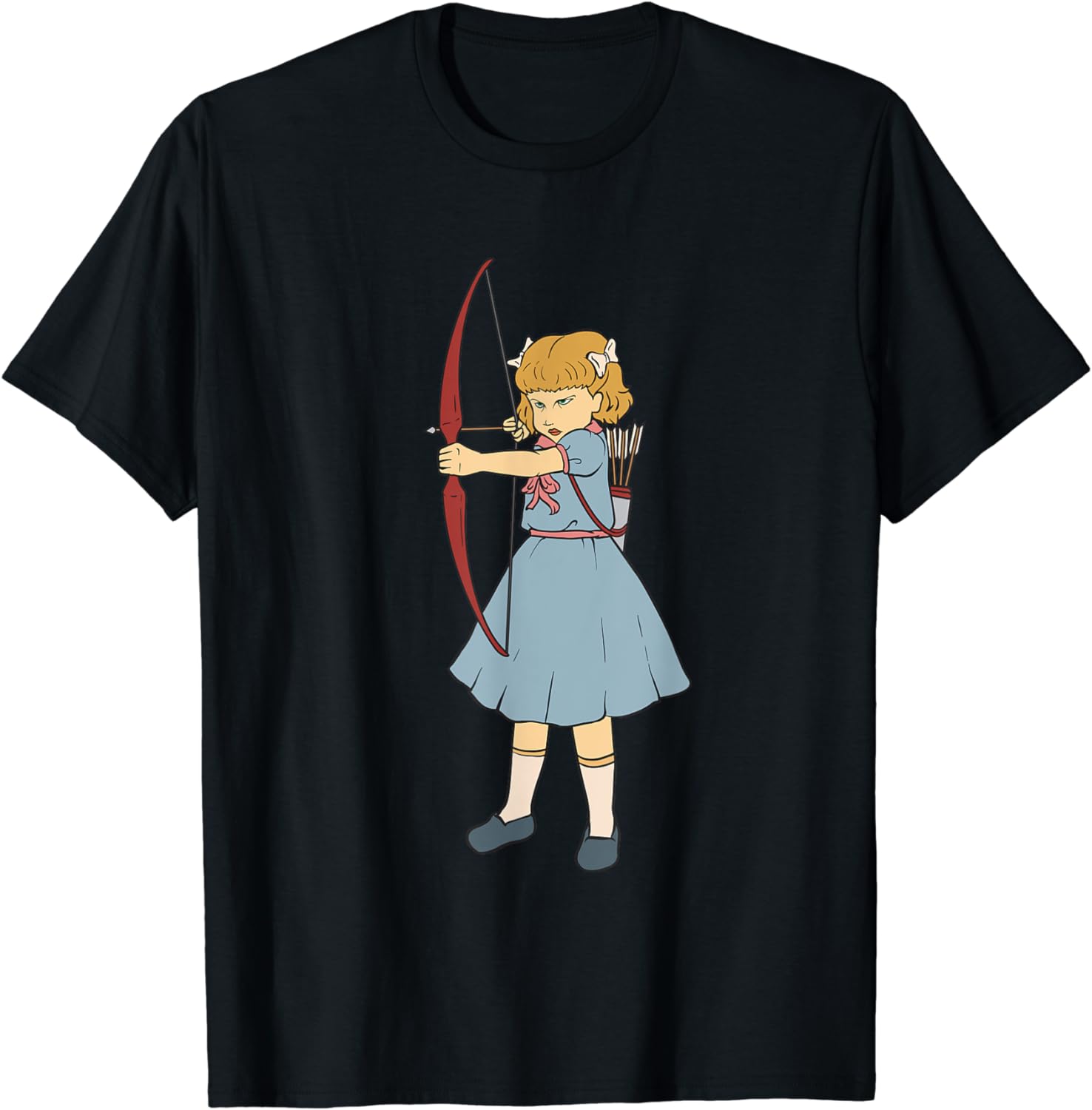 Arrow & Bow Girl Gothic T-Shirt, Black