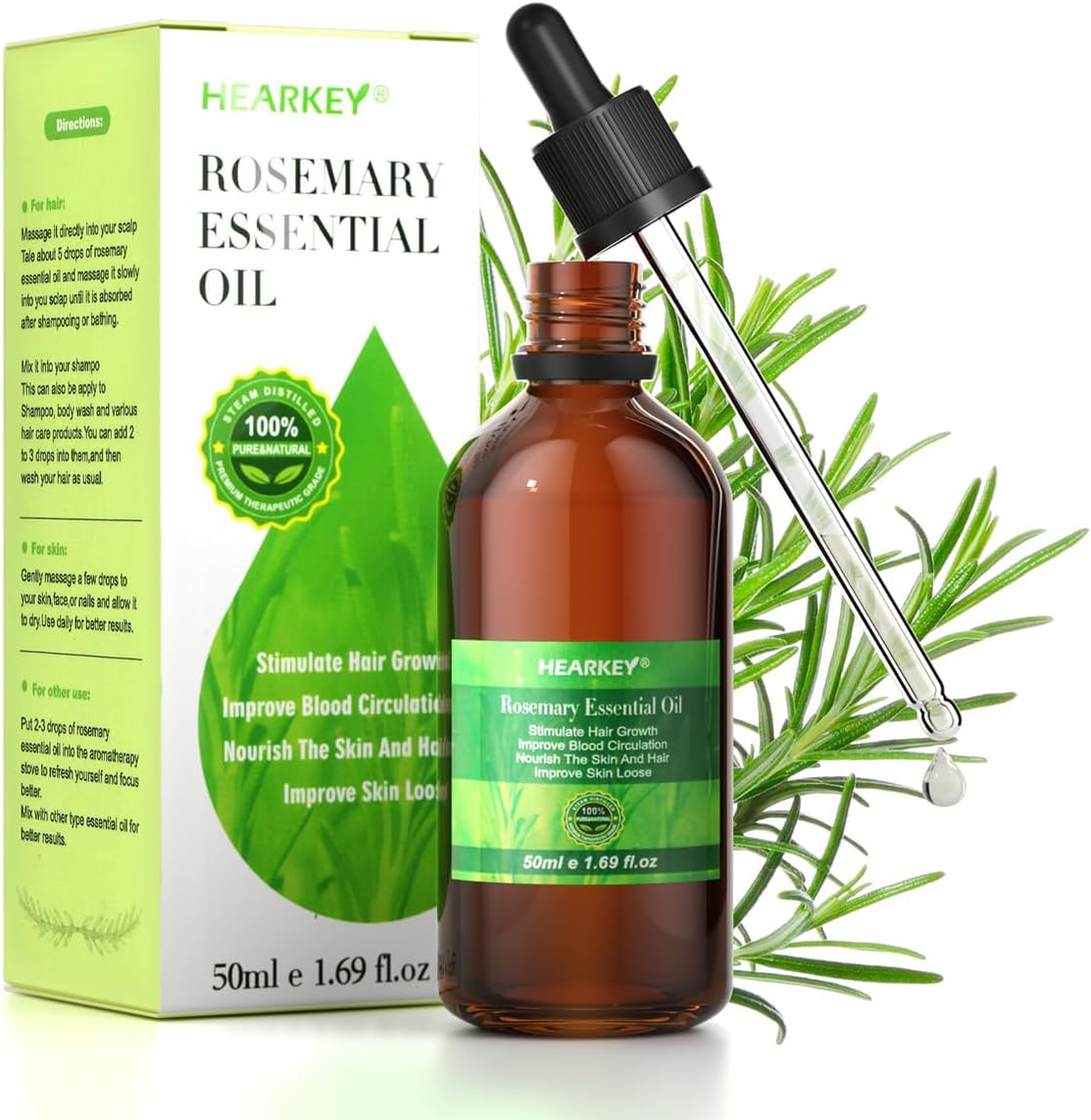 Kahuro Rosemary Essential Oil, 1.7 fl oz