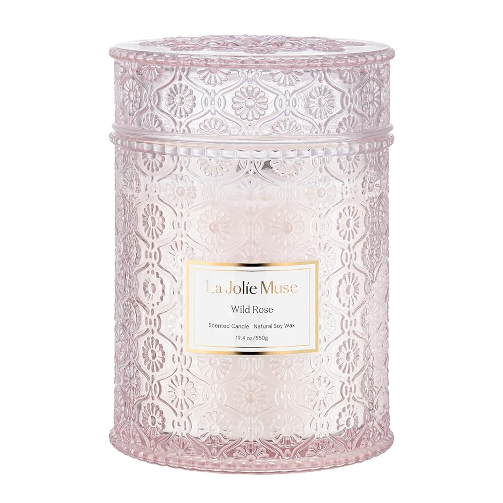 La Jolie Muse Rose Scented Candle - 19.4 oz, 90 Hour...