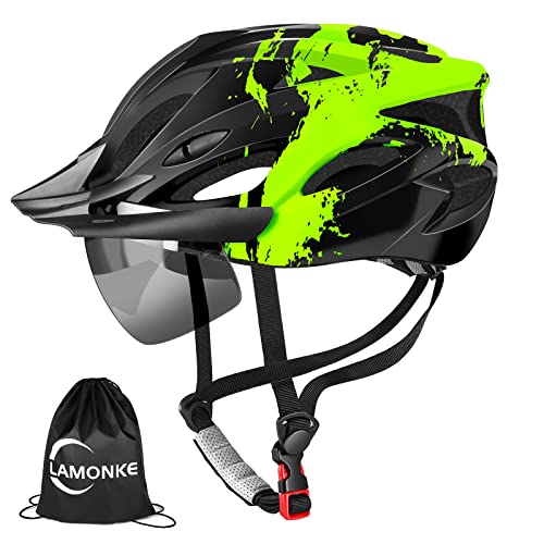 LAMONKE Adult Bike Helmet with LED Ligh...