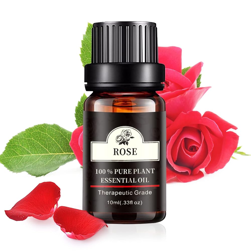 Poven Rose Essential Oil - 100% Natural Aroma for Di...