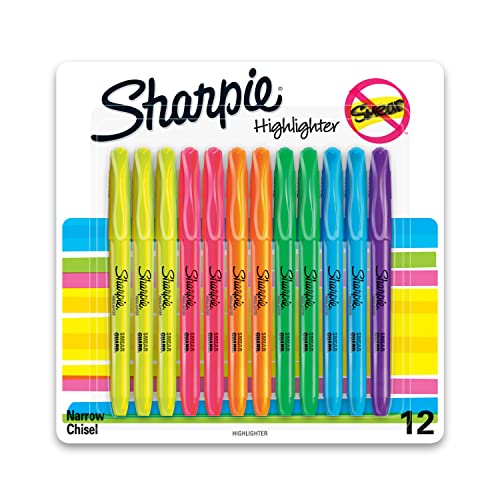 Sharpie Pocket Style Highlighters, 12 Pack