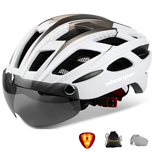 Shinmax LED Bike Helmet with Magnetic Goggles