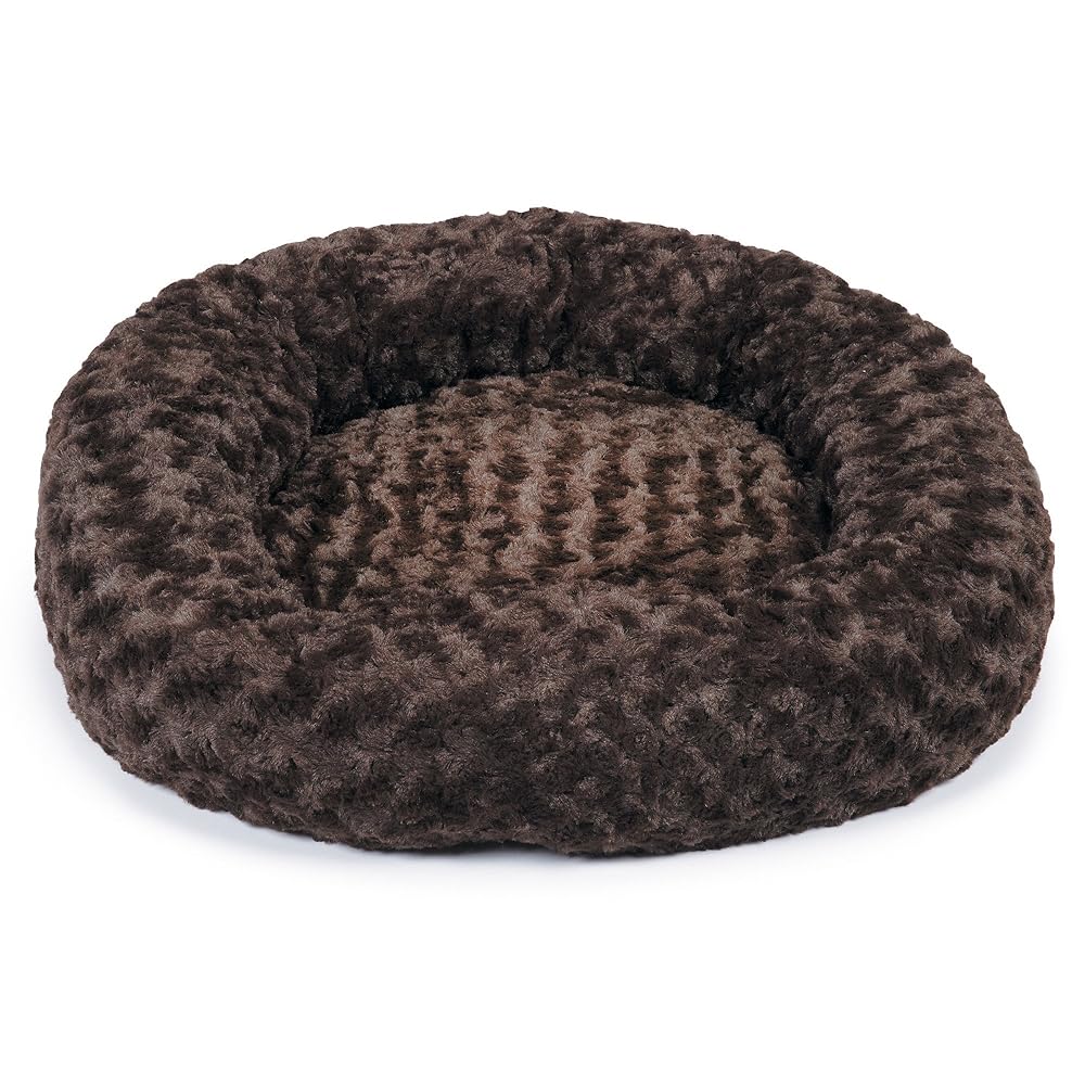 Slumber Pet Plush Donut Bed - Large, Chocolate