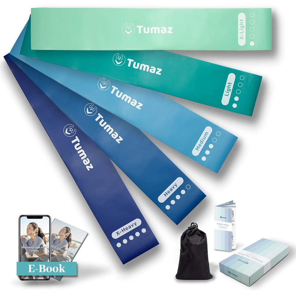 Tumaz Exercise Band Set with Digital Guide