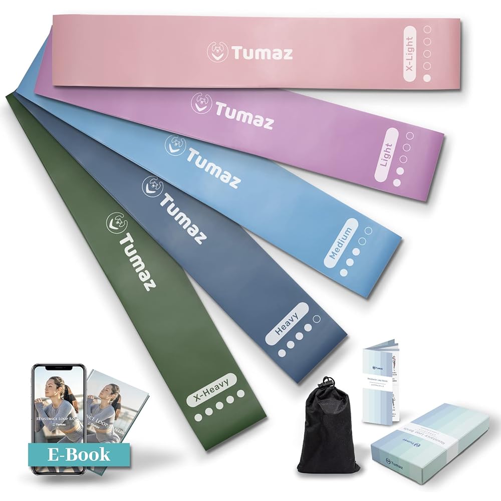 Tumaz Exercise Band Set with Digital Guide