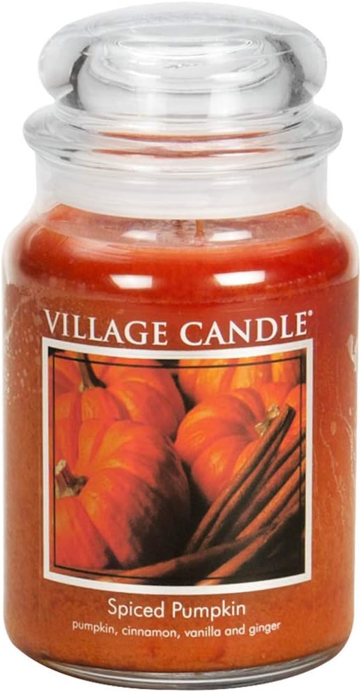 Village Candle Spiced Pumpkin Glass Jar Candle