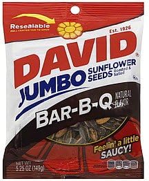 DAVID Jumbo Sunflower Seeds, BBQ Flavor