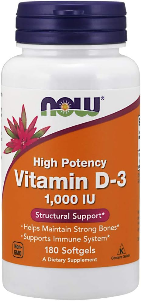 Now Foods Vitamin D3 1000IU Capsules