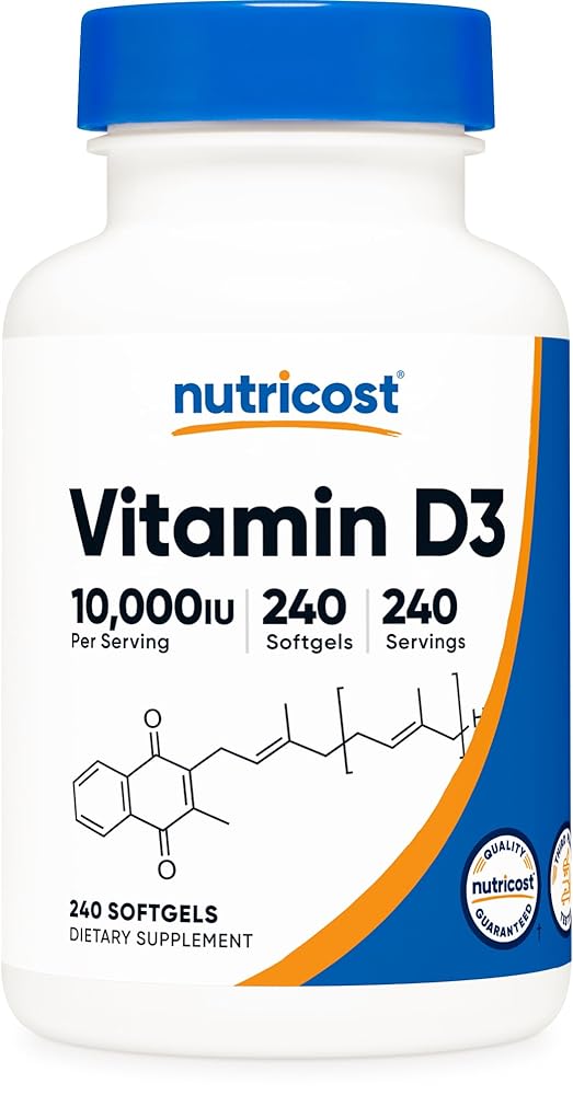 Nutricost Vitamin D3 10000 IU Softgels