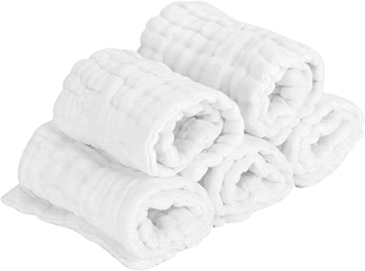 Asixxsix Soft White 5pcs/set Baby Diape...