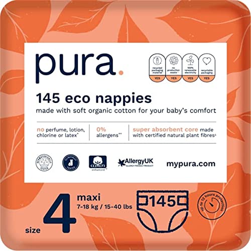 Pura Eco-friendly Baby Toddler Diapers Size 4 (Maxi ...