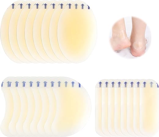 Blister Patches Bandages, 24pcs Hydrocolloid Bandage...