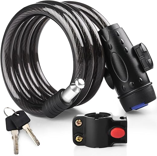 Diyife Bicycle Cable Lock, [Very Safe] Heavy Duty 12...