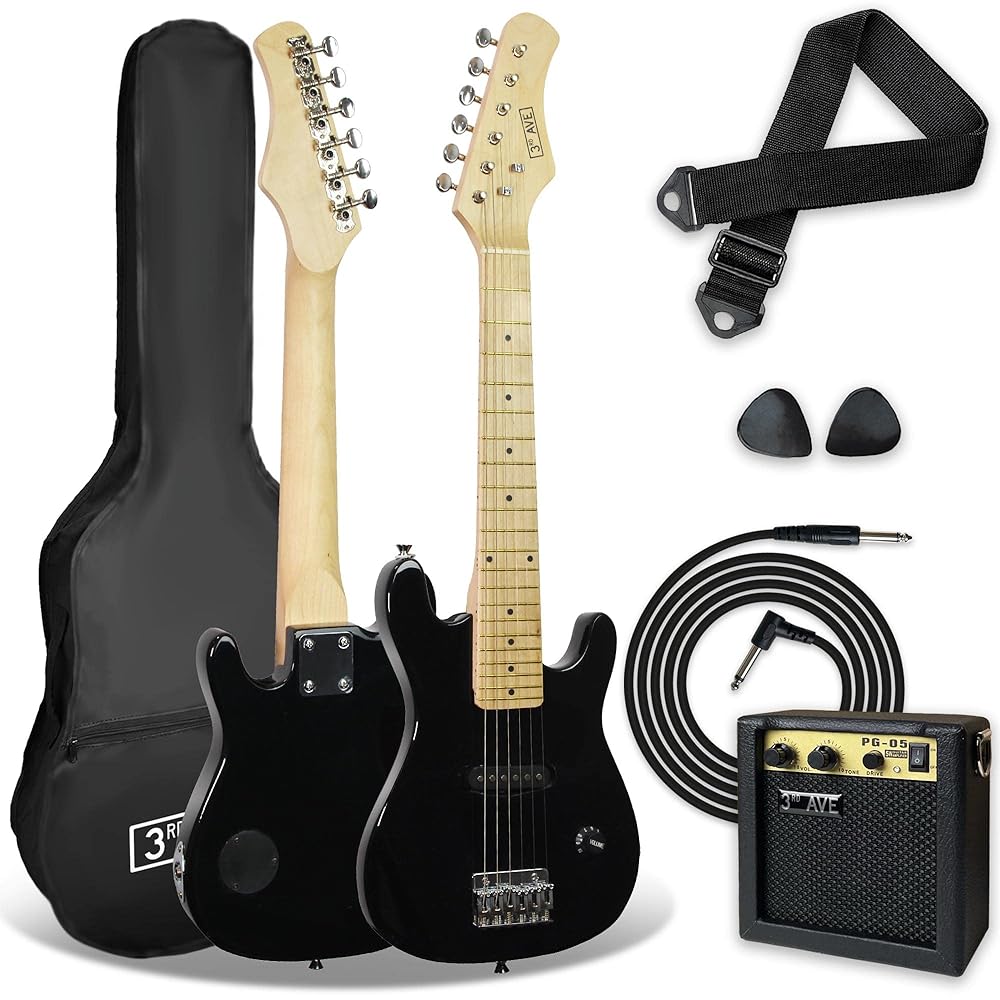 3rd Avenue 1/4 Electric Guitar Starter Pack - Black