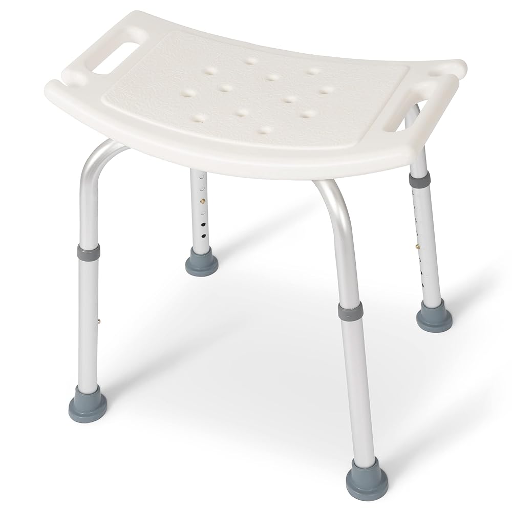 Dunimed Adjustable Shower Stool with Anti-Slip - Mod...