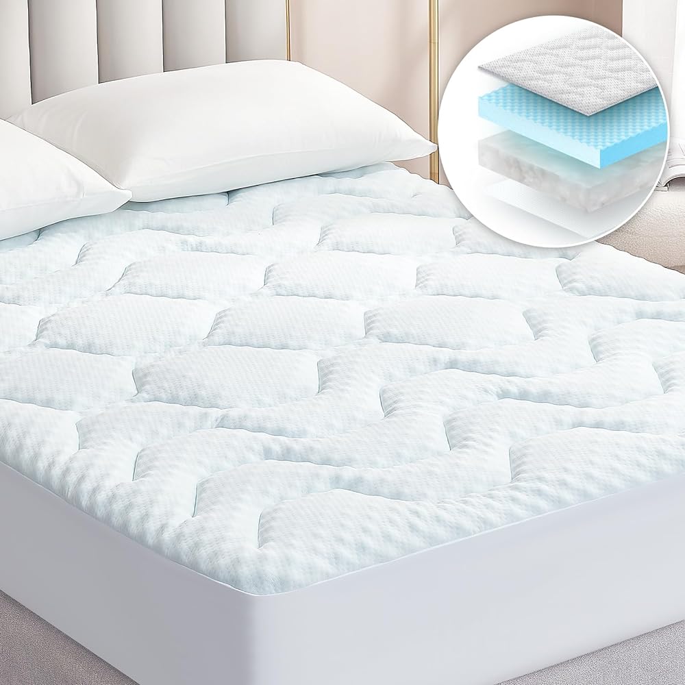 EHEYCIGA Double Bamboo Mattress Protector