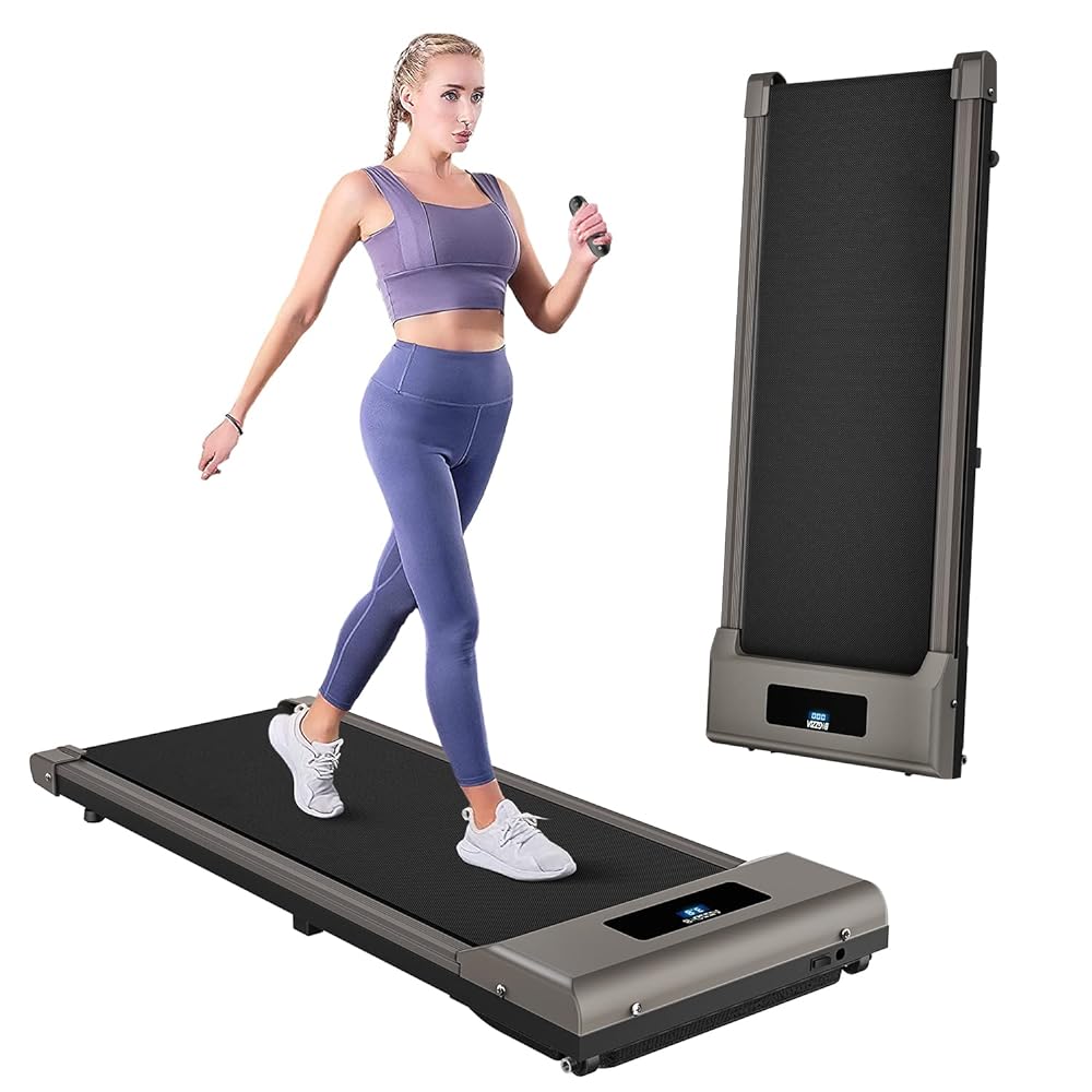 Foldable Electric Treadmill: 2-in-1, 10 km/h, 3.0 HP...