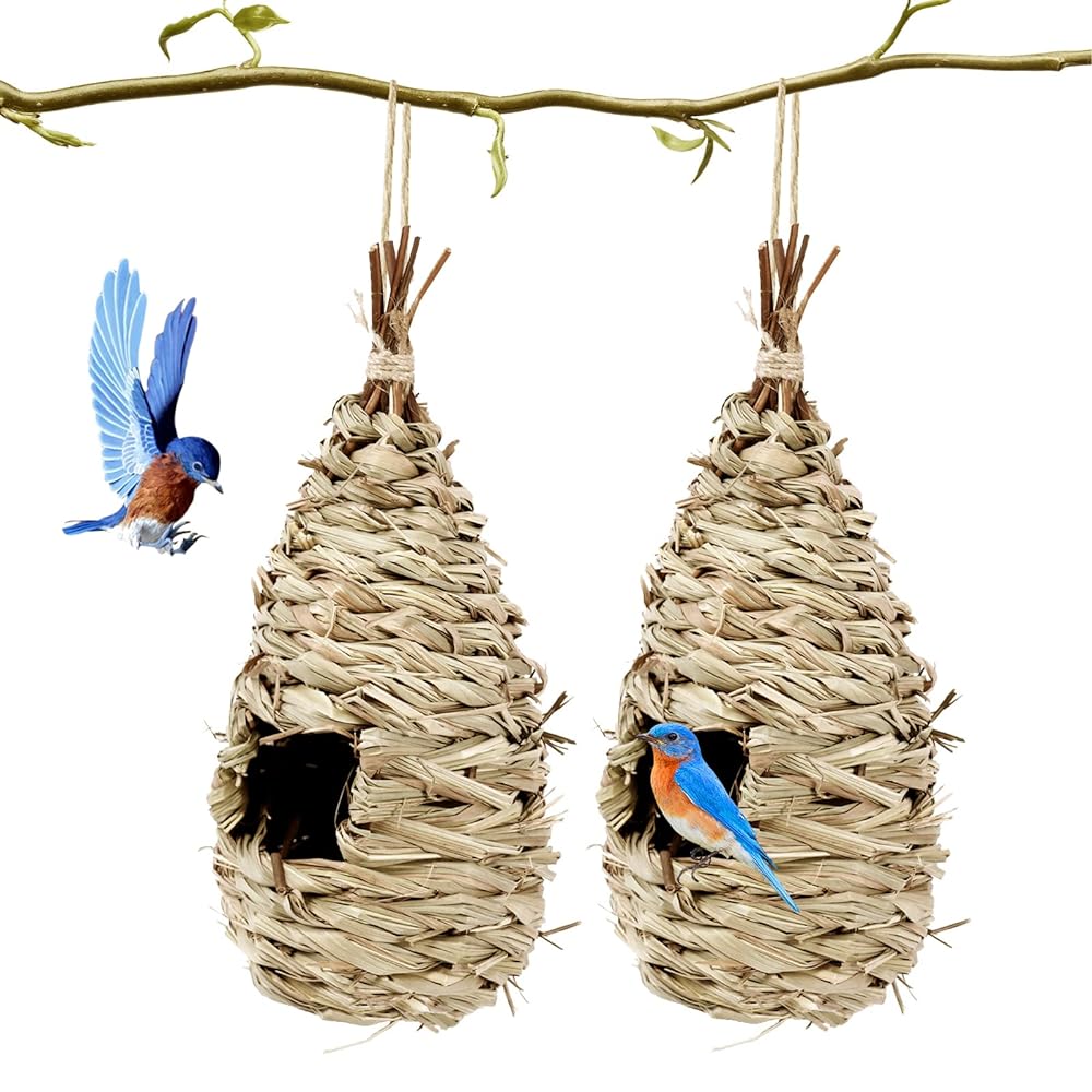 Jodsen Bird Nest Set, Outdoor Hanging House for Song...