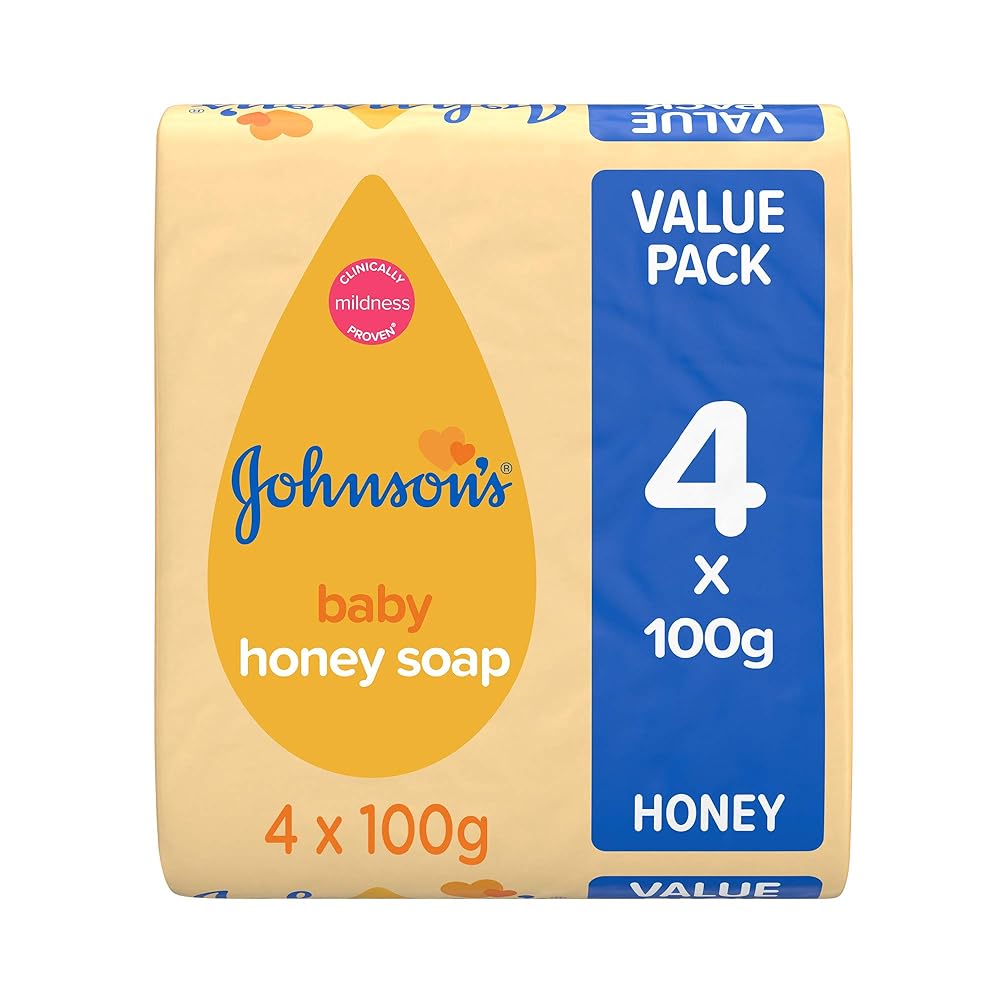 JOHNSON'S Baby Soap, 100 g, Pack of 4, for Sensitive...