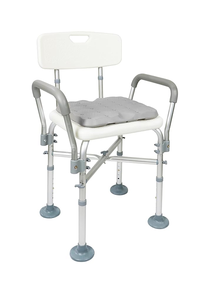 KMINA - Armrest Shower Chair (150 kg) with Reinforce...