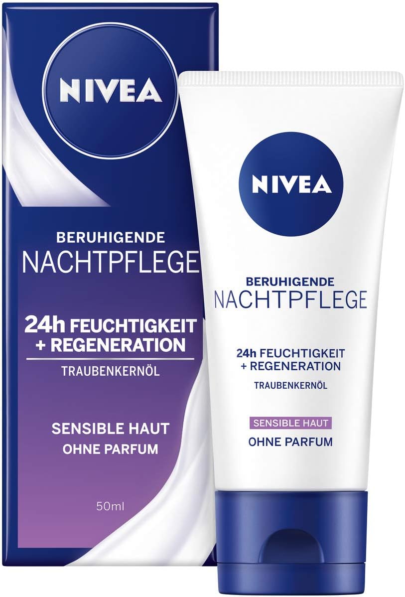 NIVEA Sensitive Night Cream, 50ml, Frag...