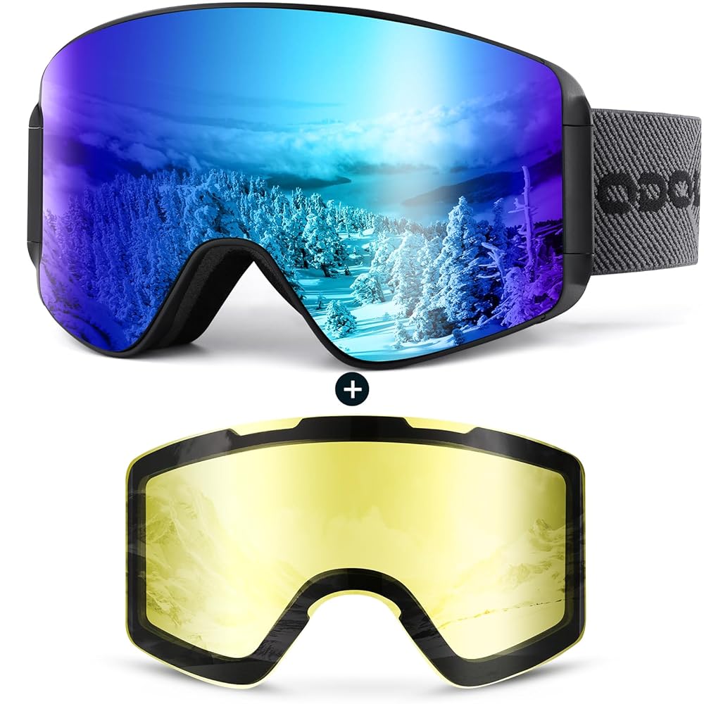 Odoland Ski Goggles Kit with Interchang...