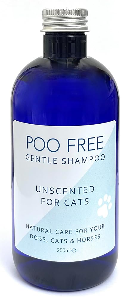 POO FREE Natural Cat Shampoo - 250ml, Unscented for ...