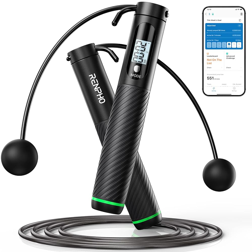 RENPHO Intelligent Wireless Jump Rope with Counter